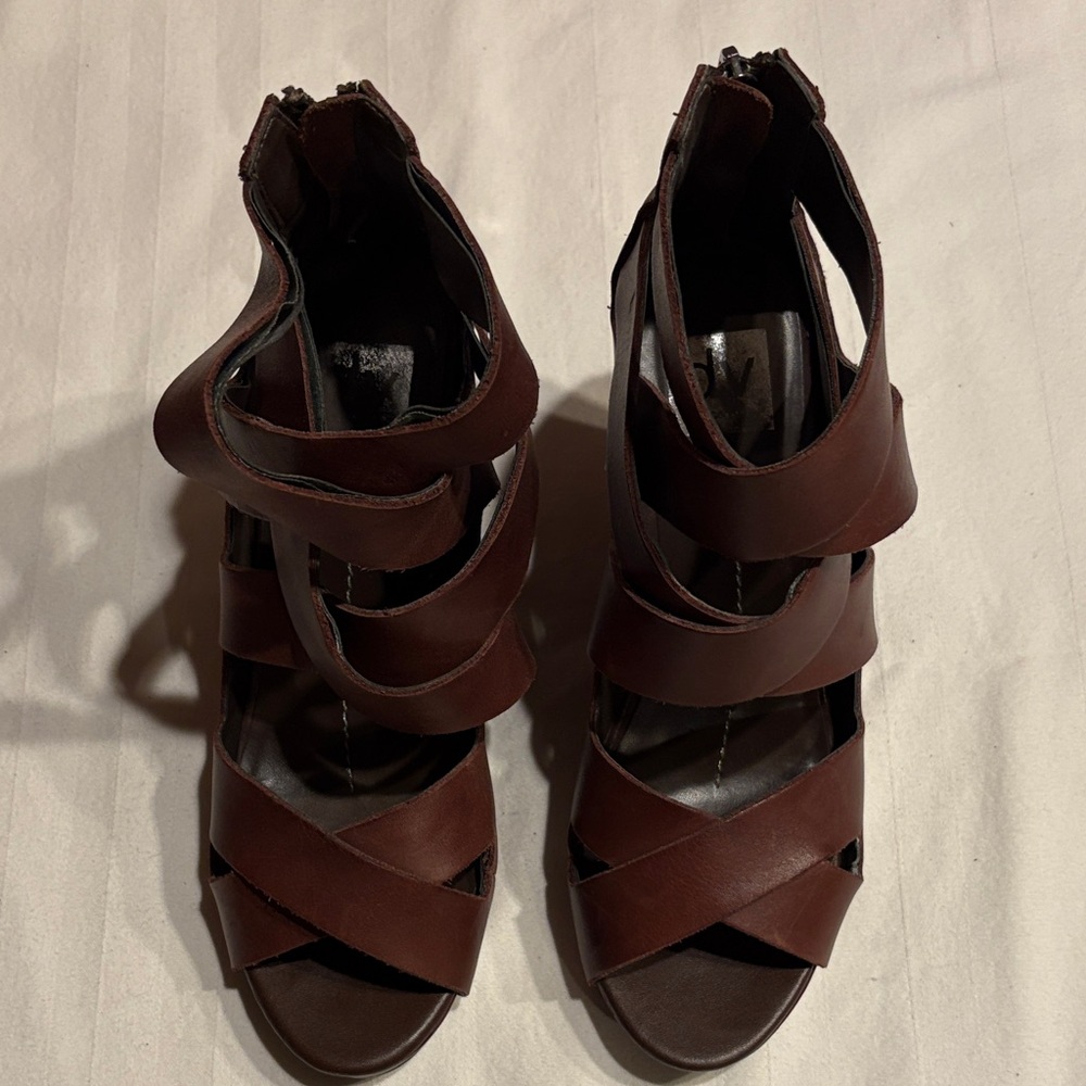 DV by Dolce Vita Chocolate Brown Wedge Sandals - Picture 2 of 5